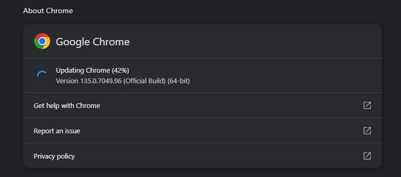 ブラウザを更新