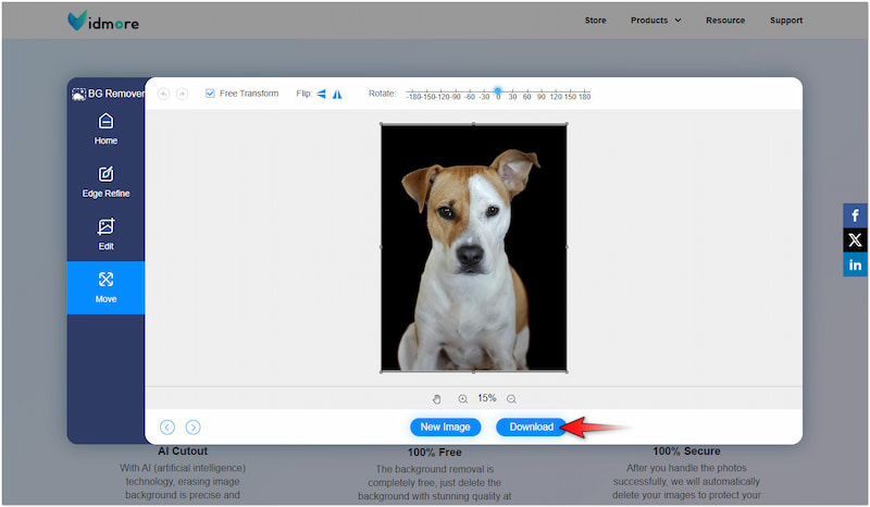 変更した背景色をダウンロード