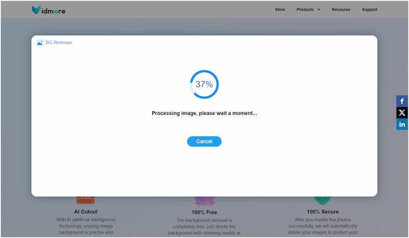 背景削除を開始