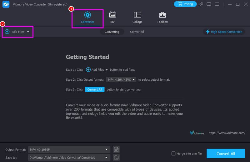 Converter Add Files Vidmore（コンバーター Add Files Vidmore）