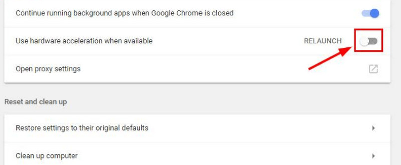 Chromeを無効にする