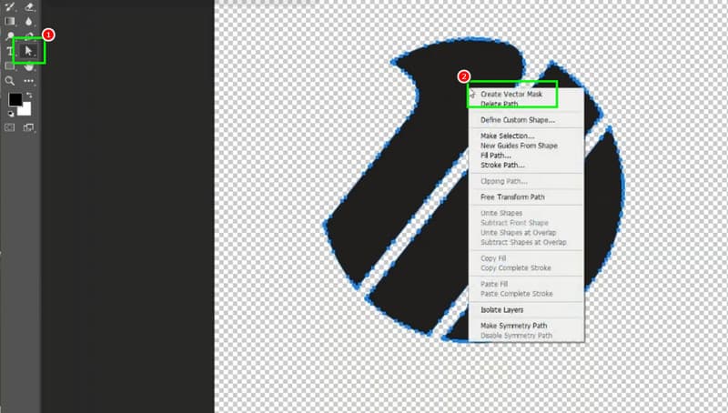 ベクターマスクを作成 Photoshop