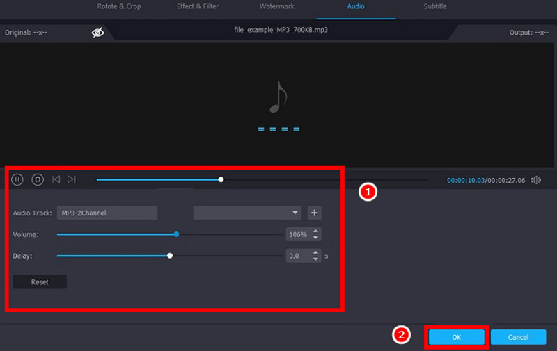Vidmore Video Converter アップロード調整