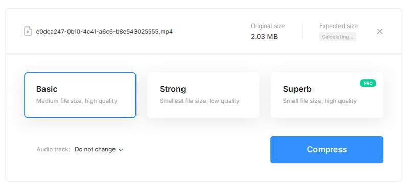 Clideo 動画圧縮ツール