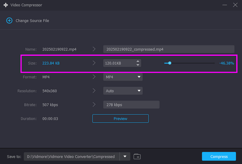 動画圧縮 Vidmore