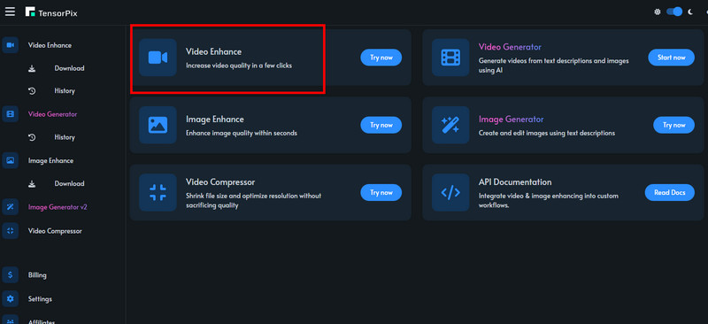 Video Enhance Tensorpix