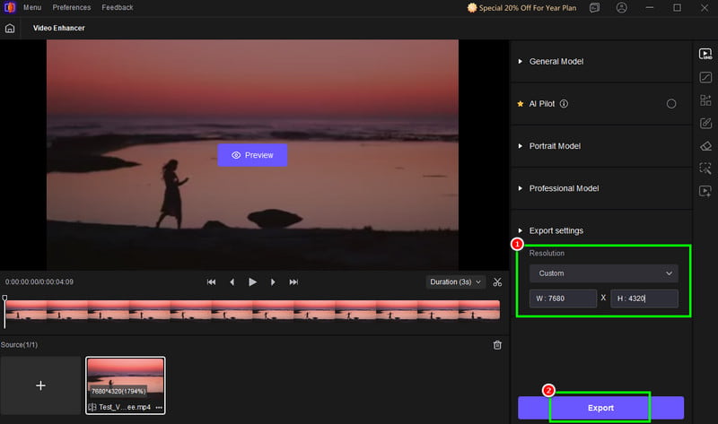 動画を8Kにアップスケール HitPaw