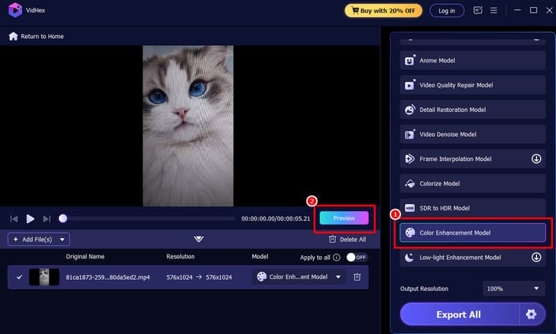 カラー強化モデル Vidmore