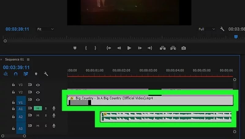 Adobe タイムライン