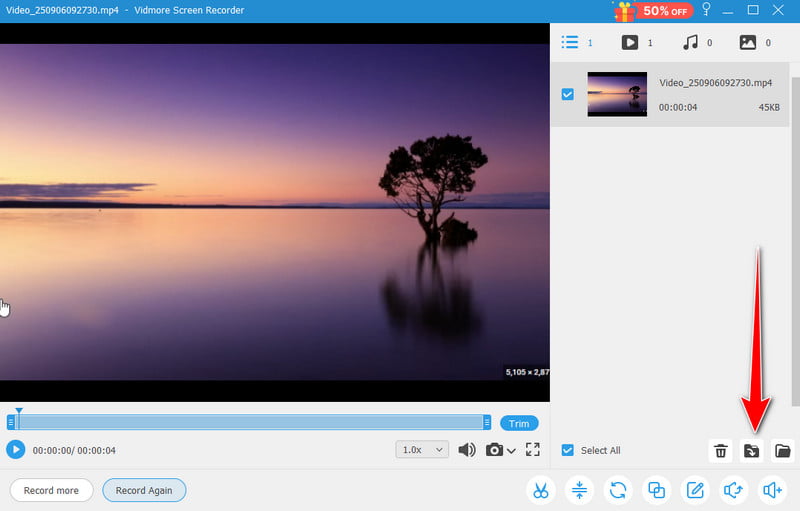 Vidmore で録画動画を書き出す
