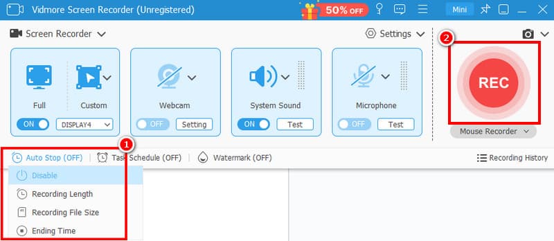 Vidmore の予約録画機能