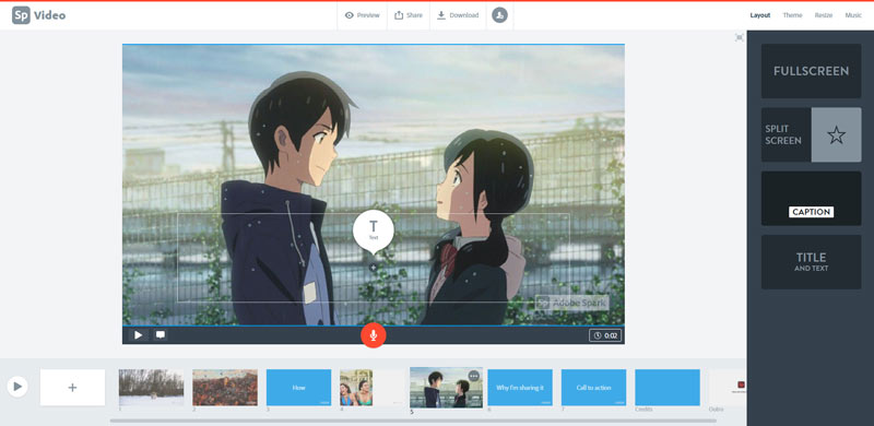 Adobe Spark YouTube動画メーカー