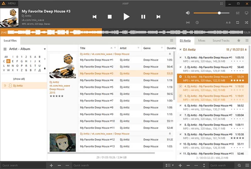 Aimp のスクリーンショット