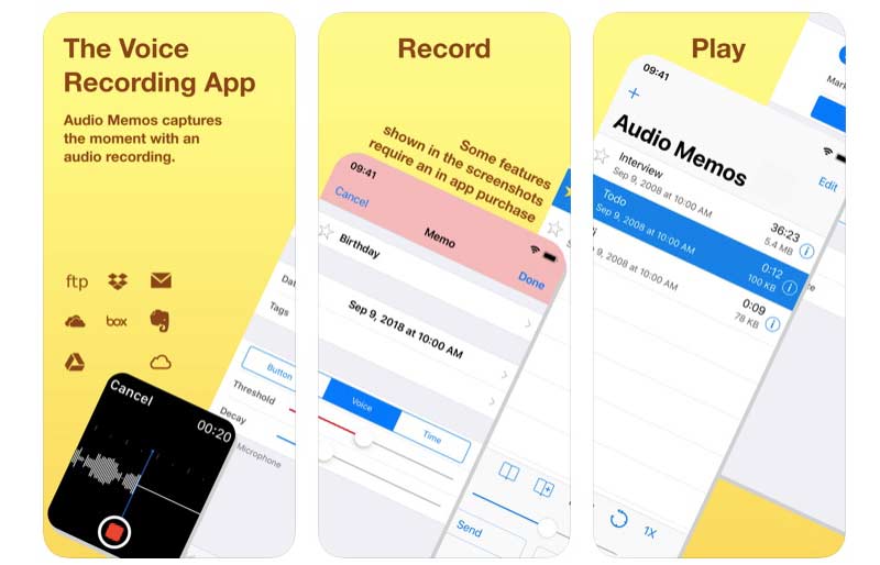 Audio Memos（オーディオメモ）