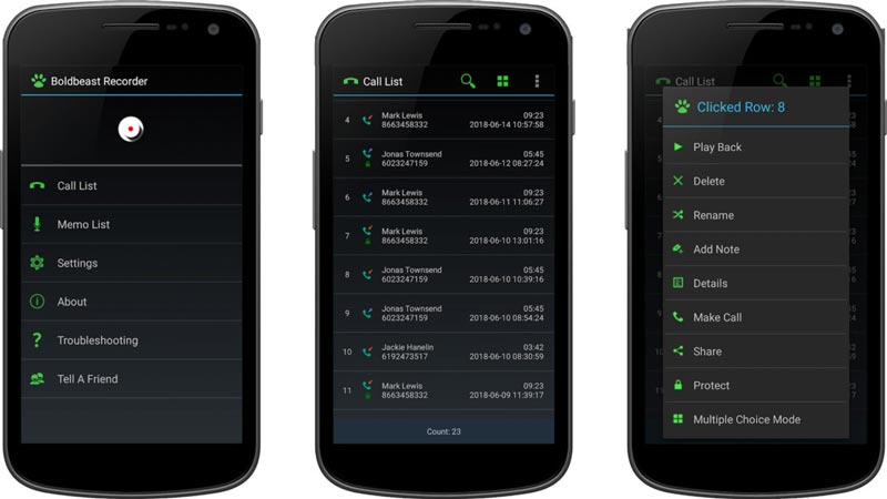 Boldbeast call recorder