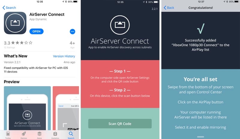 Apple Music を AirServer 経由で Xbox One に接続