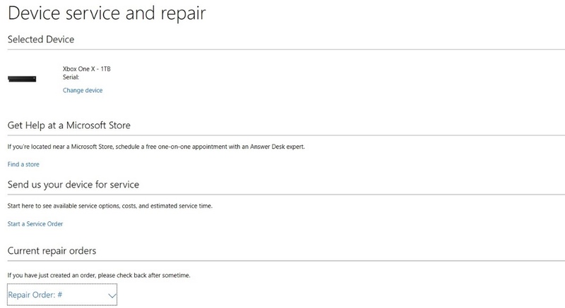 デバイスのサービスと修理