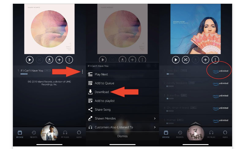 Amazon Musicを携帯電話にダウンロード