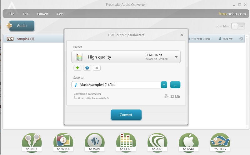 Freemake AudioConverterWindowsアプリ