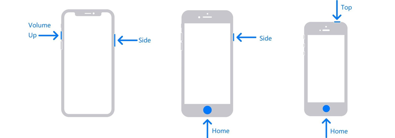 iPhoneスクリーンショットを撮る