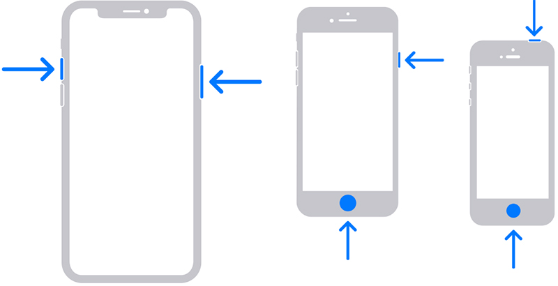 Touch ID搭載されるiPhoneでスクリーンショットを撮る