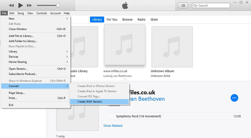 iTunes変換インターフェース