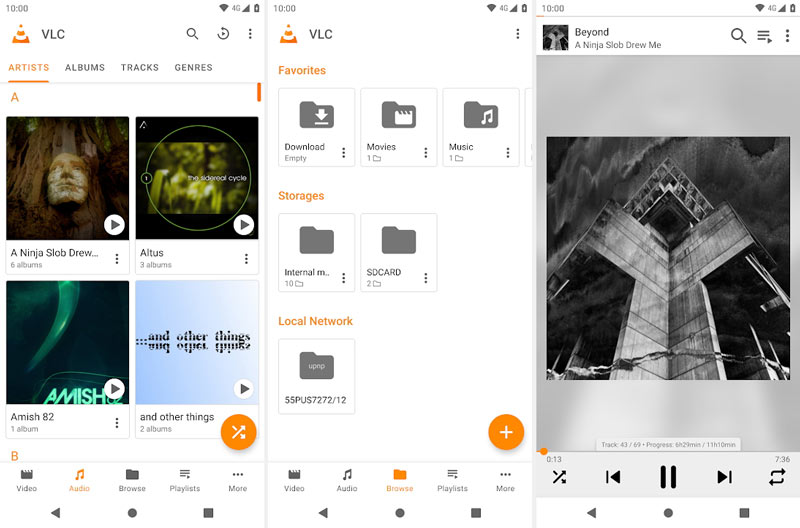 Android向けM4Aプレーヤー VLC