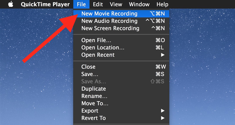 Quicktime New Screen Recording