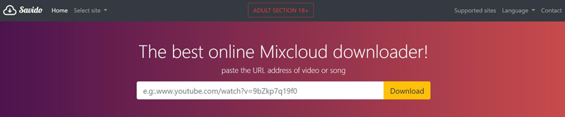 Savido Online Mixcloudダウンローダー