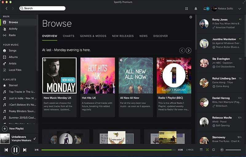 Spotify（Mac 版）