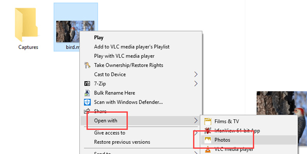 写真でビデオwin10を開いてトリミング