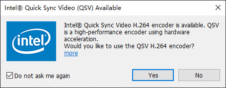 QSVエンコーダーを使用する