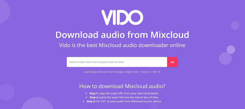 Vido Mixcloudダウンローダー