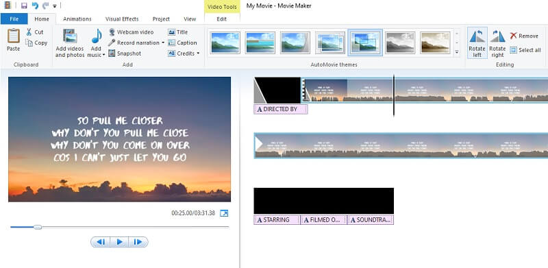Windows ムービーメーカー