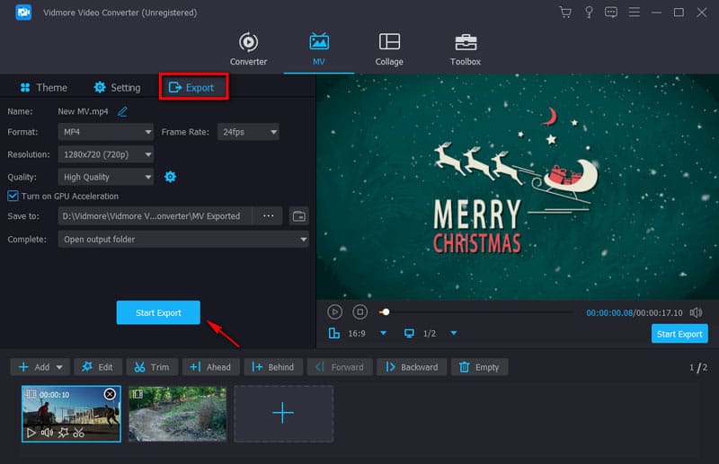 書き出し（Export）